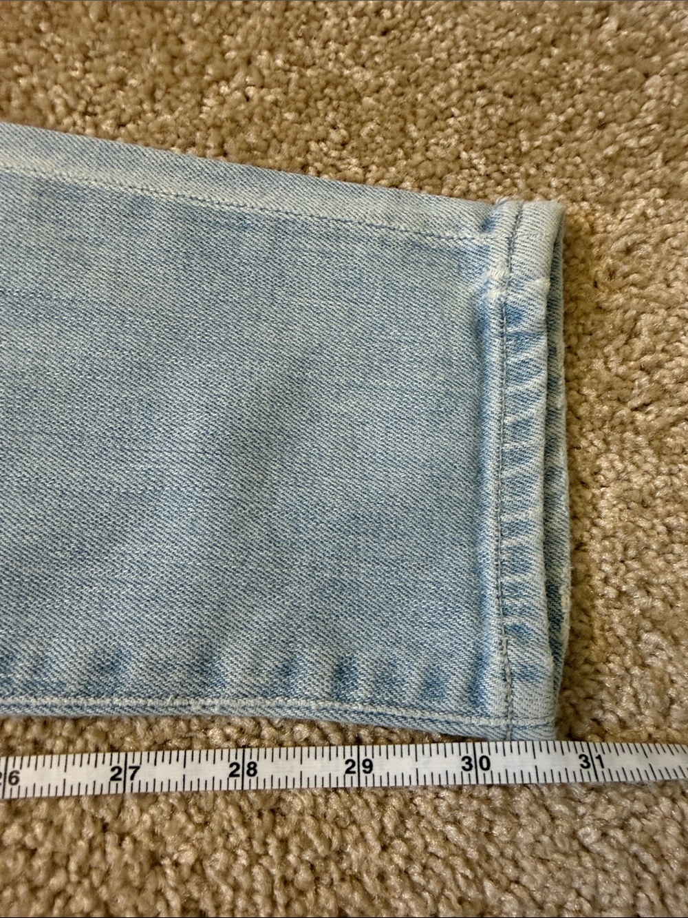 Agolde Sophie Light Wash Skinny Jeans with Pink Patch Size 27 - Picture 7 of 12